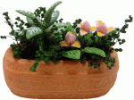 (image for) Flowers in Clay Planter Pink