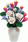 (image for) White Roses Lilies & Irises in White Vase