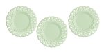 (image for) Lace Edged Plates Jadite 3pc