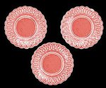 (image for) Lace Edged Plates Transparent Pink 3pc