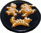 (image for) Skeleton Halloween Cookies on Plate