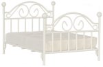 (image for) White Metal Double Bed w/ Mattress