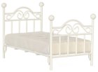 (image for) White Metal Single Bed w/ Mattress