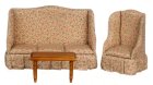 (image for) Print Living Room Set 3pc - Walnut