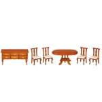 (image for) Walnut Dining Room Set - 6pc