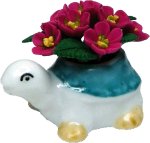 (image for) Magenta Flowers in Turtle Planter