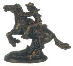 (image for) Brass Rodeo Rearing Horse Figurine