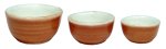 (image for) Peach Ceramic Bowl Set 3pc