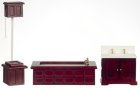 (image for) Victorian Bathroom Set - Mahogany - 3pc