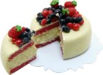 (image for) Mixed Berry Topped Cake Sliced