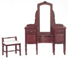 (image for) Mahogany Vanity w/ Bench