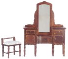 (image for) Walnut Vanity w/ Bench