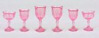 (image for) Cut Stemware-Pink 6pc