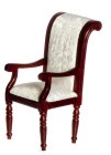 (image for) Mahogany Armchair w/ White fabric