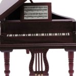 (image for) Mahogany Baby Grand Piano w/ Bench