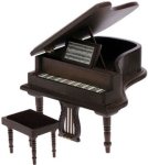 (image for) Walnut Baby Grand Piano w/ Bench