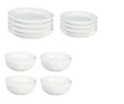 (image for) White Enamelware Dishes 12pc