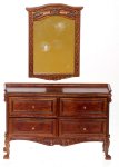 (image for) Walnut Chateau Lorraine Dresser w/ Mirror