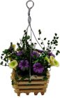 (image for) Yellow & Lavender Floral Hanging Basket