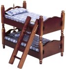 (image for) Walnut Bunk Bed w/ Ladder