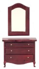 (image for) Mahogany Low Dresser w/ Mirror