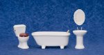 (image for) White Porcelain Bath Set - 4pc