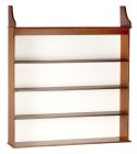 (image for) Hanging Miniature Display Case w/ Shelves Walnut