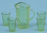 (image for) Pitcher & 4 Glasses - Green