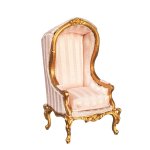 (image for) 1/2in Scale Hooded Armchair Gold B