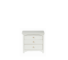 (image for) 3 Drawer Slat Nightstand - White