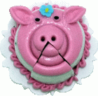 (image for) Pink Pig Cake with Slice