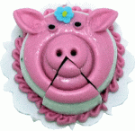 (image for) Pink Pig Cake with Slice