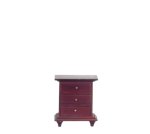 (image for) 3 Drawer Mahogany Nightstand