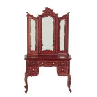 (image for) Intricate Dressing Table w/ Mirror - Mahogany