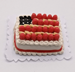 (image for) Flag Sheet Cake w/ White Frosting