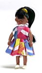 (image for) Little Girl in Multi-Colored Dress w/ Ponytail Black