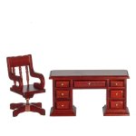 (image for) Mahogany Desk & Chair Set