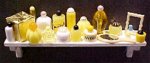 (image for) Long Shelf w/ Yellow & White Cosmetics