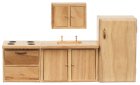 (image for) Modern Kitchen Set - Oak - 4pc