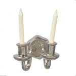 (image for) 2 Candle Wall Sconce - Silver