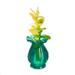 (image for) Fluted Blue Vase w/ Yellow Flowers