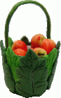 (image for) Peaches in Leaf Basket