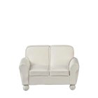 (image for) Leather Loveseat - Cream