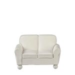 (image for) Leather Loveseat - Cream