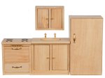 (image for) Oak Modern Kitchen Set - 4pc