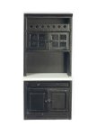 (image for) Black Kitchen Cabinet w/ Shelves