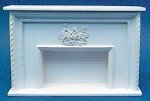 (image for) Detailed Fireplace w/ Plaque - White