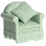 (image for) Green Floral Chair