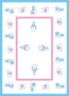 (image for) Pink & Blue Alphabet Nursery Rug