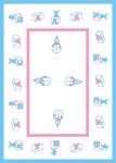 (image for) Pink & Blue Alphabet Nursery Rug